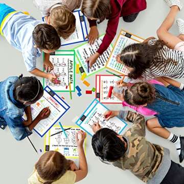 Jade Active Dry Erase Pockets - 30 Pack, 10x13 Inches