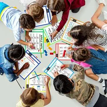 Jade Active Dry Erase Pockets - 30 Pack, 10x13 Inches