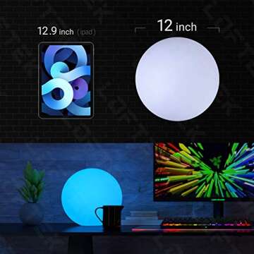 LOFTEK 12-inch LED Dimmable Light Ball: Waterproof Floating Pool Lights with Remote, 16 Colors Sphere Night Light, Cordless & Fast Chargeable, Sensory Toys for Kids, Home, Party, Pool Decor