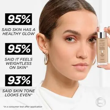 L’Oréal Paris True Match Nude Hyaluronic Tinted Serum Foundation with 1% Hyaluronic acid, Medium Deep 8.5-9.5, 1 fl. oz.