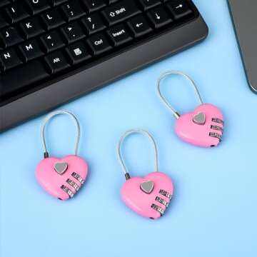 Andibro Heart Combination Locks Set for Travel