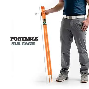 WHYGOLF Padded Golf Alignment Rods - Golf Alignment Sticks with Protective Padding, Create Golf Swing Trainer Angles Like Pro Trainers