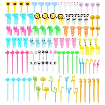 108 Pcs Fun Animal Bento Picks for Kids - Cute, Safe & Durable