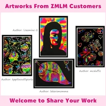 ZMLM Rainbow Scratch Art Notebooks Kids Creative Fun
