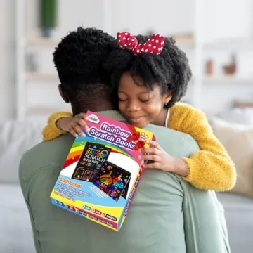 ZMLM Rainbow Scratch Art Notebooks Kids Creative Fun