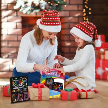 ZMLM Rainbow Scratch Art Notebooks Kids Creative Fun