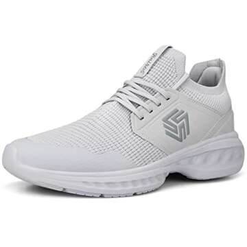 Giniros Mens Slip On Walking Shoes Non Slip Running Shoes Breathable Workout Shoes Lightweight Gym S...