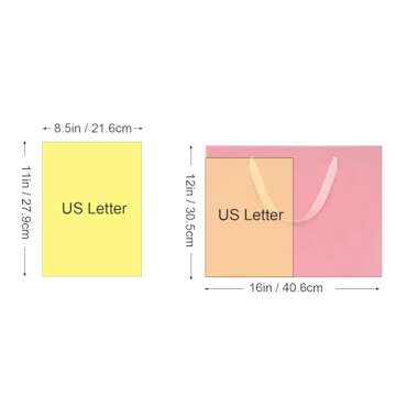 QIELSER 12 pcs Kraft Gift Bags Bulk Extra Large Size 16x6x12 Inches Pink Kraft Paper Shopping Bags with Ribbon Handles, Party Favor Bags, Shopping Bags, Retail Bags, Wedding Bags