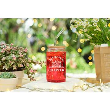 NewEleven Gifts For Book Lovers - Book Lovers Gifts For Women - Bookish Gifts for Readers, Librarians, Bookaholics, Bookworm - Birthday Gifts For Women, Her, Best Friend – 16 Oz Coffee Glass