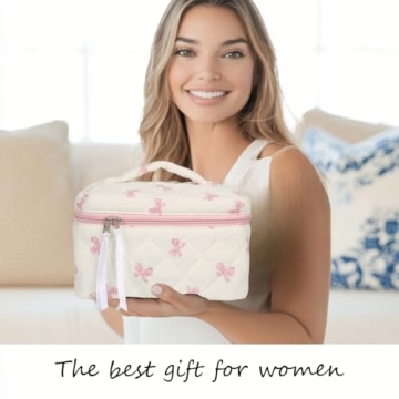 Hyfant Floral Cotton Makeup Bag Set for Women