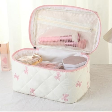 Hyfant Floral Cotton Makeup Bag Set for Women