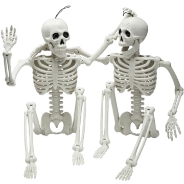 JOYIN 24" Halloween Posable Skeletons - Spooky Decorations