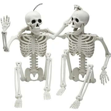 JOYIN 24" Halloween Posable Skeletons - Spooky Decorations