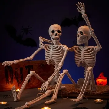 24" Halloween Posable Skeletons for Spooky Decor