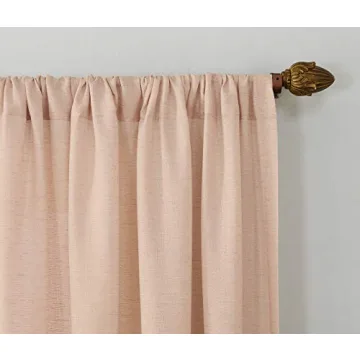 No. 918 Amalfi Blush Pink Semi-Sheer Curtain Panel