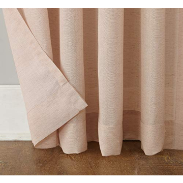 No. 918 Amalfi Blush Pink Semi-Sheer Curtain Panel