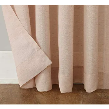 No. 918 Amalfi Blush Pink Semi-Sheer Curtain Panel