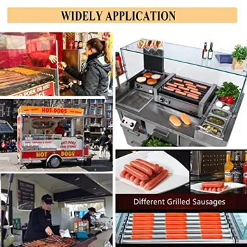 Electric Hot Dog Roller with 5 Stainless Steel Rollers