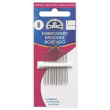 DMC 1765-1/5 Embroidery Hand Needles - Size 1/5 (12-Pkg) for All Your Crafting Needs