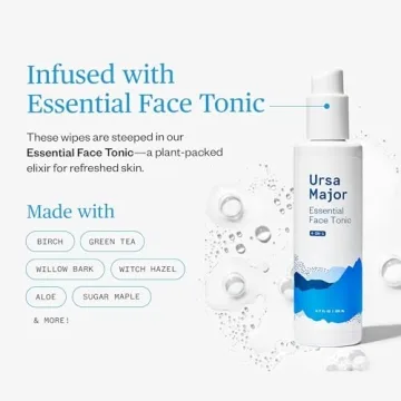 Ursa Major Essential Face Wipes - Natural, Biodegradable, Cruelty-Free