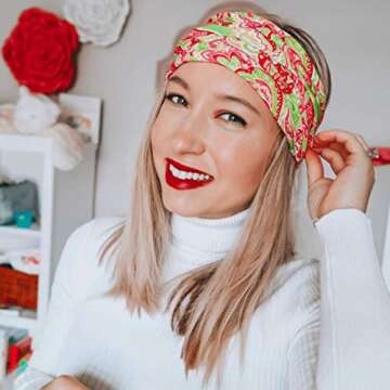 Headbands of Hope Headbands for a Cause - Pink & Paisley Tube Turban Set For Women - Fashion Hair Ac...