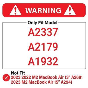 IBENZER Compatible with New MacBook Air 13 inch case 2022 2021 2020 M1 A2337 A2179 A1932, Hard Shell Case&Keyboard Cover&Screen Film for Mac Air 13 with Touch ID (2018-2022), Red, AT13RD+2