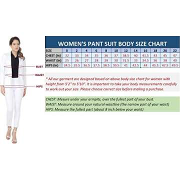 Marycrafts Women's Business Blazer Pant Suit Set for Work 0 Burgundy