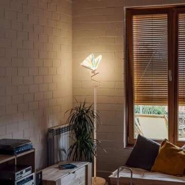 O'NEELDY Gold Butterfly, Decorative Goose Neck Design, 12W LED Standing Tall Lamp for Living Room, 4...