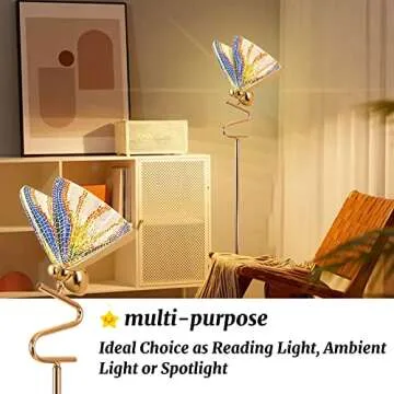 O’NEELDY Gold Butterfly Floor Lamp for Modern Homes