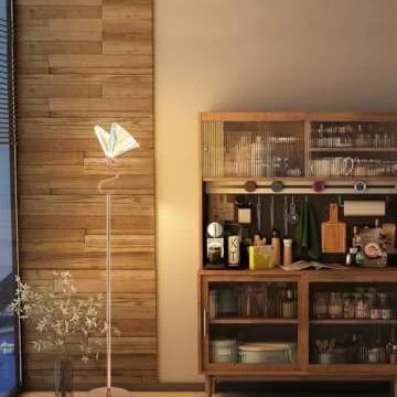 O’NEELDY Gold Butterfly Floor Lamp for Modern Homes