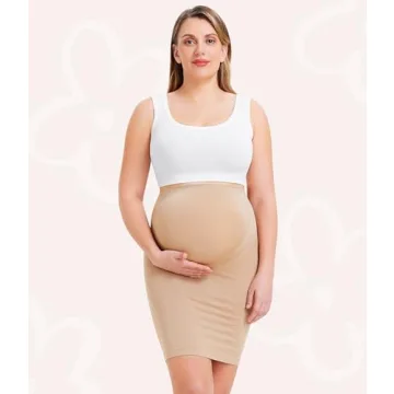 LANCS Seamless Maternity Pencil Skirt for Expecting Moms