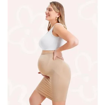 LANCS Seamless Maternity Pencil Skirt for Expecting Moms