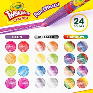 Crayola Twistables Crayons 24ct Durable Easy to Use Coloring Supplies