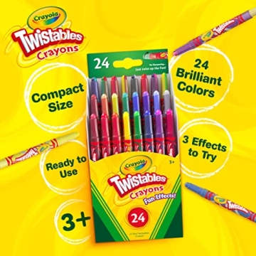 Crayola Twistables Crayons 24ct Durable Easy to Use Coloring Supplies