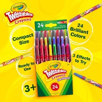 Crayola Twistables Crayons 24ct Durable Easy to Use Coloring Supplies