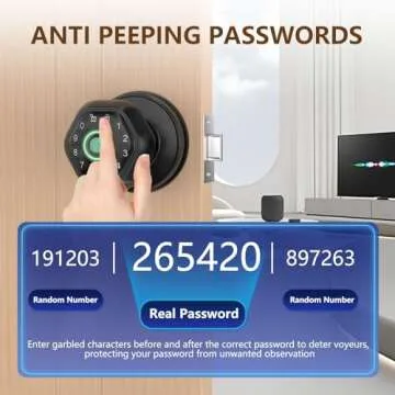 Fingerprint Door Lock- Smart Door knob,biometric Door Lock，with passcode keypad keyless Entry Door Handle，for Bedroom Home Hotel Office Apartment Smart Door Lock