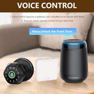 Fingerprint Door Lock- Smart Door knob,biometric Door Lock，with passcode keypad keyless Entry Door Handle，for Bedroom Home Hotel Office Apartment Smart Door Lock