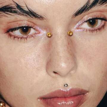 ALACLO 2 Pcs 14k Gold Filled Eyebrow Rings, 16G Threaded Rook Piercing Jewelry, Surgical Steel Verti...