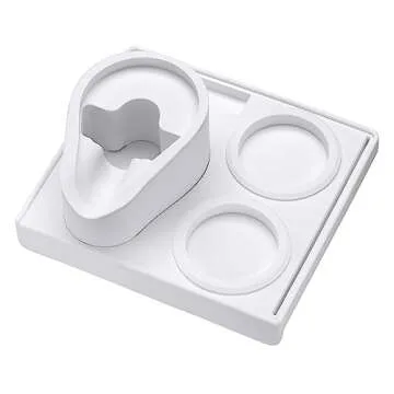 Normcore 58.5mm 7-in-1 Barista Kit: Coffee Tamper, Distributor Tool, WDT with Stand, Dosing funnel, Puck Screen Set, Compact Tamping Mat, Portafilter Stand, Barista Kit for 58mm baskets, White