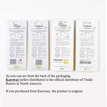 Dorco Tinkle Eyebrow Razors | 12 Count (4 Packs of 3) | Precision Eyebrow Trimmer & Dermaplaning Tool for Safe, Effortless Hair Removal | Perfect Beauty Gift for Spa Days