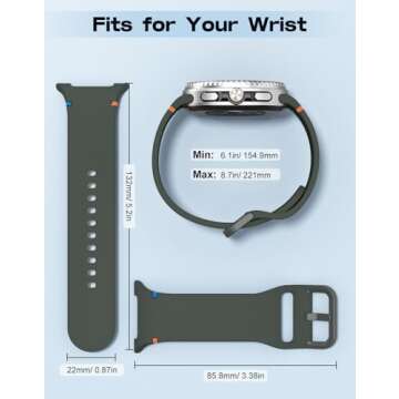 Astorgos 6 Pack Sport Bands for Samsung Galaxy Watch