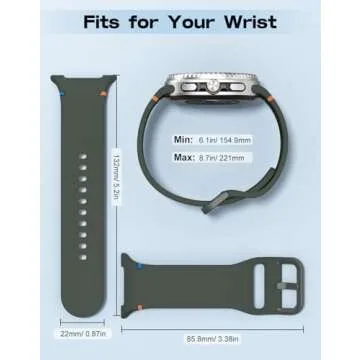 Astorgos 6 Pack Sport Bands for Samsung Galaxy Watch