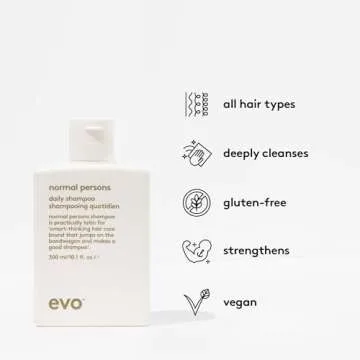 EVO Normal Persons Daily Care Shampoo - Deeply Cleanses, Removes Product Build-Up & Strengthens All Hair Types - 300ml / 10.1fl.oz