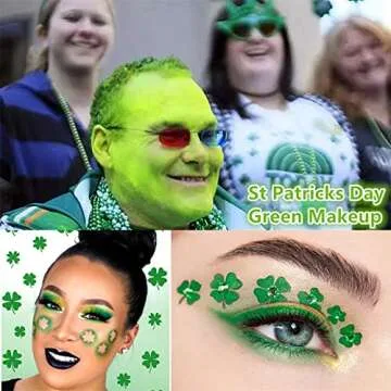 Go Ho Cream-Blendable Light Green Face Paint Stick (1.06 Oz),Full-coverage Light Green Body Paint Stick for Halloween Cosplay SFX Makeup,Waterproof,St Patricks Day Accessories