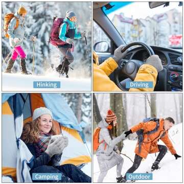 Trifabricy Winter Gloves for Women - Warm Touchscreen Knit