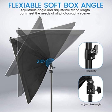 SH Softbox Lighting Kit with Remote Dimming Bulbs for Creators
