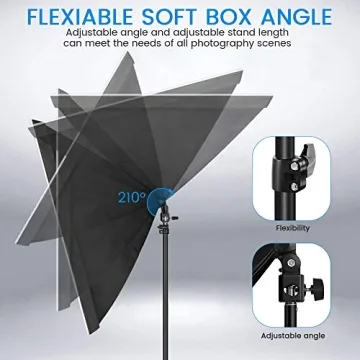 SH Softbox Lighting Kit with Remote Dimming Bulbs for Creators