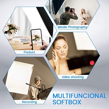 SH Softbox Lighting Kit with Remote Dimming Bulbs for Creators