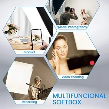 SH Softbox Lighting Kit with Remote Dimming Bulbs for Creators