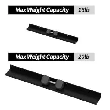 Giftgarden 47 Inch Black Floating Shelves Set of 5 for Home